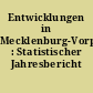 Entwicklungen in Mecklenburg-Vorpommern : Statistischer Jahresbericht 2004