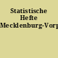 Statistische Hefte Mecklenburg-Vorpommern
