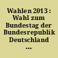 Wahlen 2013 : Wahl zum Bundestag der Bundesrepublik Deutschland in Mecklenburg-Vorpommern am 22. September 2013 - Ergebnisse der repräsentativen Wahlstatistik