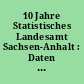 10 Jahre Statistisches Landesamt Sachsen-Anhalt : Daten und Fakten zum Leben in Sachsen-Anhalt 1991 - 2000
