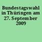 Bundestagswahl in Thüringen am 27. September 2009