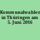 Kommunalwahlen in Thüringen am 5. Juni 2016