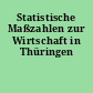 Statistische Maßzahlen zur Wirtschaft in Thüringen