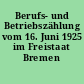 Berufs- und Betriebszählung vom 16. Juni 1925 im Freistaat Bremen
