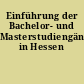 Einführung der Bachelor- und Masterstudiengänge in Hessen