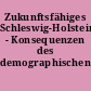 Zukunftsfähiges Schleswig-Holstein - Konsequenzen des demographischen Wandels