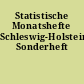 Statistische Monatshefte Schleswig-Holstein: Sonderheft