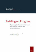 Building on Progress : Expanding the Research Infrastructure for the Social, Economic, and Behavioral Sciences