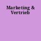 Marketing & Vertrieb