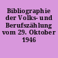 Bibliographie der Volks- und Berufszählung vom 29. Oktober 1946