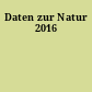 Daten zur Natur 2016