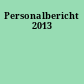 Personalbericht 2013
