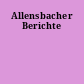 Allensbacher Berichte
