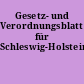 Gesetz- und Verordnungsblatt für Schleswig-Holstein