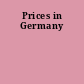 Prices in Germany