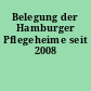 Belegung der Hamburger Pflegeheime seit 2008