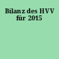 Bilanz des HVV für 2015