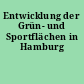 Entwicklung der Grün- und Sportflächen in Hamburg