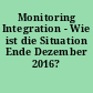 Monitoring Integration - Wie ist die Situation Ende Dezember 2016?