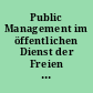 Public Management im öffentlichen Dienst der Freien und Hansestadt Hamburg