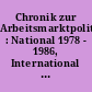 Chronik zur Arbeitsmarktpolitik : National 1978 - 1986, International 1980 1986