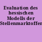 Evaluation des hessischen Modells der Stellenmarktoffensive
