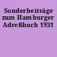Sonderbeiträge zum Hamburger Adreßbuch 1931