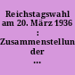 Reichstagswahl am 20. März 1936 : Zusammenstellung der gesamten für das Wahlrecht und das Wahlverfahren geltenden Bestimmungen
