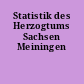 Statistik des Herzogtums Sachsen Meiningen