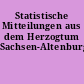 Statistische Mitteilungen aus dem Herzogtum Sachsen-Altenburg