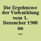 Die Ergebnisse der Viehzählung vom 1. Dezember 1900 im Großherzogthum Mecklenburg-Schwerin