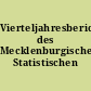 Vierteljahresberichte des Mecklenburgischen Statistischen Landesamts