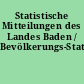 Statistische Mitteilungen des Landes Baden / Bevölkerungs-Statistik