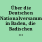 Über die Deutschen Nationalversammlungswahlen in Baden, die Badischen Gemeinde-, Bezirksrats- und Kreisabgeordnetenwahlen und das Frauenwahlrecht
