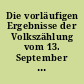 Die vorläufigen Ergebnisse der Volkszählung vom 13. September 1950 für Württemberg-Hohenzollern und den bayer. Kreis Lindau