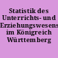 Statistik des Unterrichts- und Erziehungswesens im Königreich Württemberg