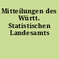 Mitteilungen des Württ. Statistischen Landesamts