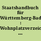 Staatshandbuch für Württemberg-Baden : Wohnplatzverzeichnis, Teil Nordwürttemberg