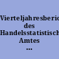 Vierteljahresbericht des Handelsstatistischen Amtes der Freien und Hansestadt Hamburg