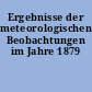 Ergebnisse der meteorologischen Beobachtungen im Jahre 1879