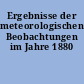 Ergebnisse der meteorologischen Beobachtungen im Jahre 1880