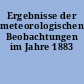 Ergebnisse der meteorologischen Beobachtungen im Jahre 1883