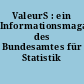 ValeurS : ein Informationsmagazin des Bundesamtes für Statistik