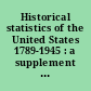 Historical statistics of the United States 1789-1945 : a supplement to the statistical abstract of the United States