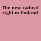 The new radical right in Finland