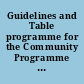 Guidelines and Table programme for the Community Programme of Population and Housing Censuses in 2001: Volume II : Table Programme