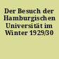 Der Besuch der Hamburgischen Universität im Winter 1929/30