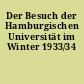 Der Besuch der Hamburgischen Universität im Winter 1933/34