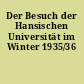 Der Besuch der Hansischen Universität im Winter 1935/36
