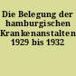 Die Belegung der hamburgischen Krankenanstalten 1929 bis 1932